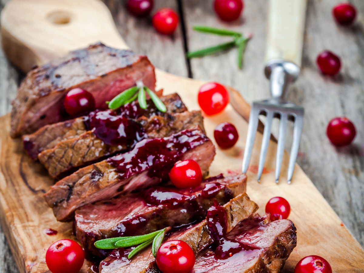 Beef mit Cranberry Chutney