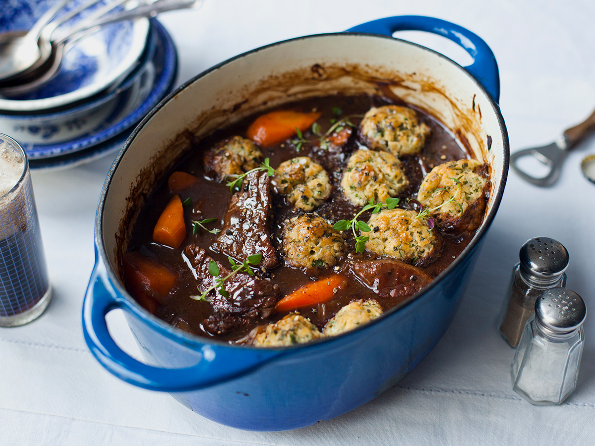 Stout Rinderschmortopf Rezept mit zart geschmortem irischem Rindfleisch und Stout-Bier