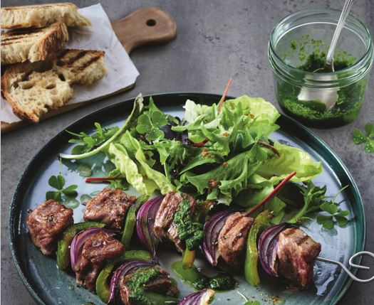 Lamm-Kebab mit Bärlauch Marinade