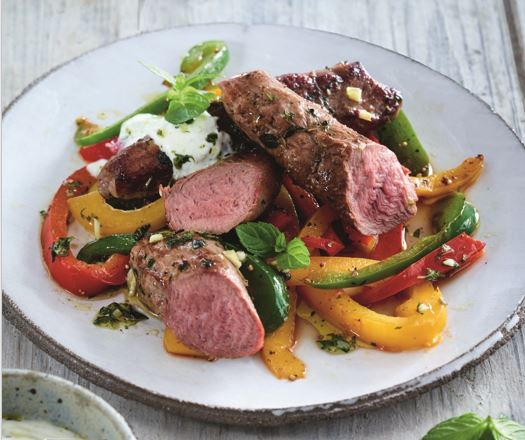 Lammfilet mit Joghurt-Minz-Soße - Rezept